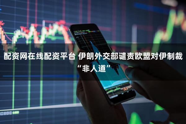 配资网在线配资平台 伊朗外交部谴责欧盟对伊制裁“非人道”